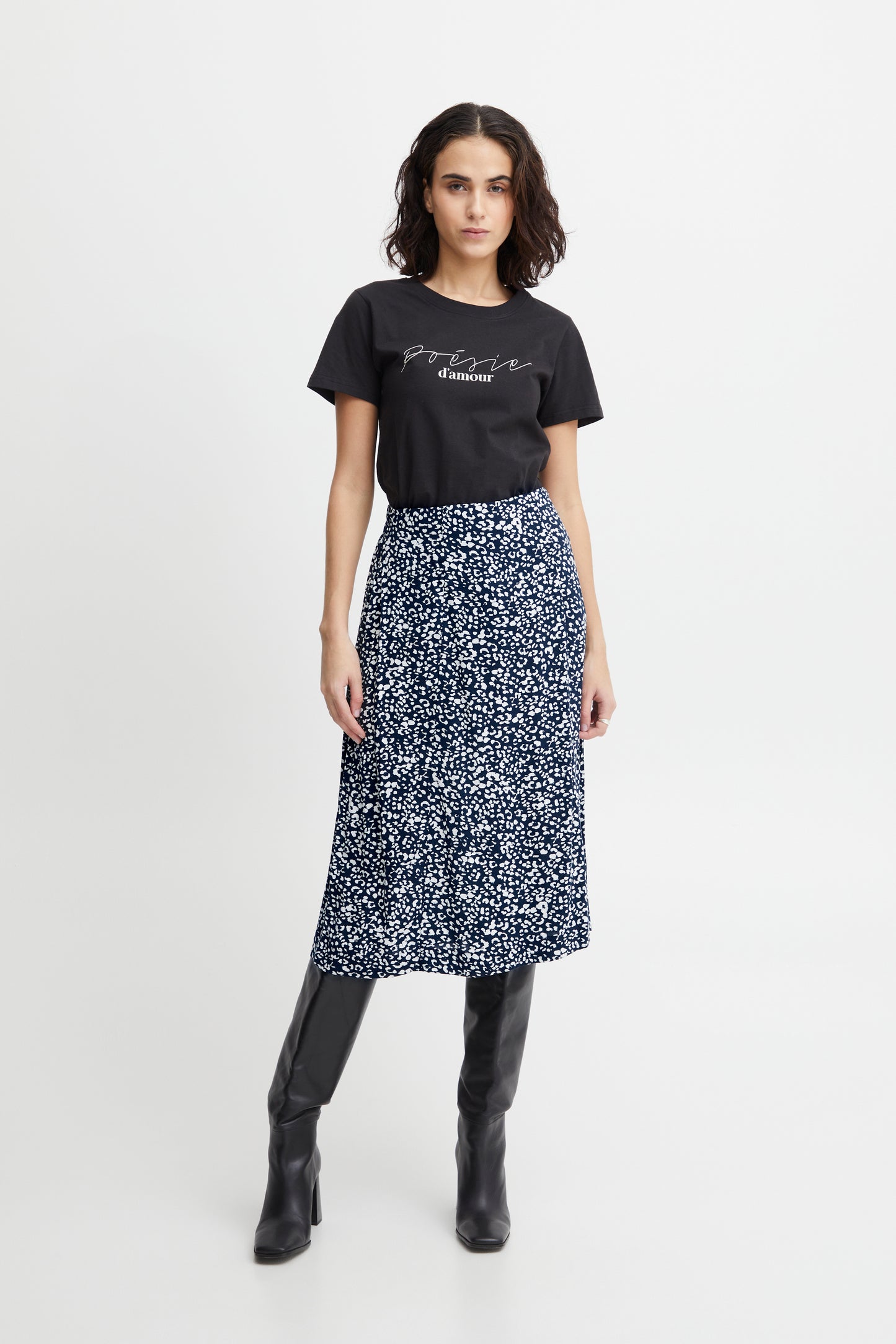 Carolina Animal Print Midi Skirt