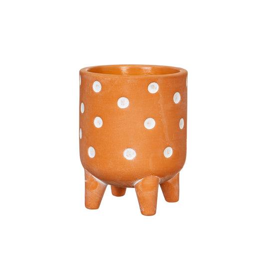 Small Polka Dot Terracota Leggy Planter