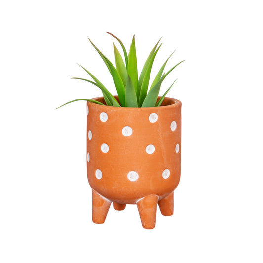 Small Polka Dot Terracota Leggy Planter
